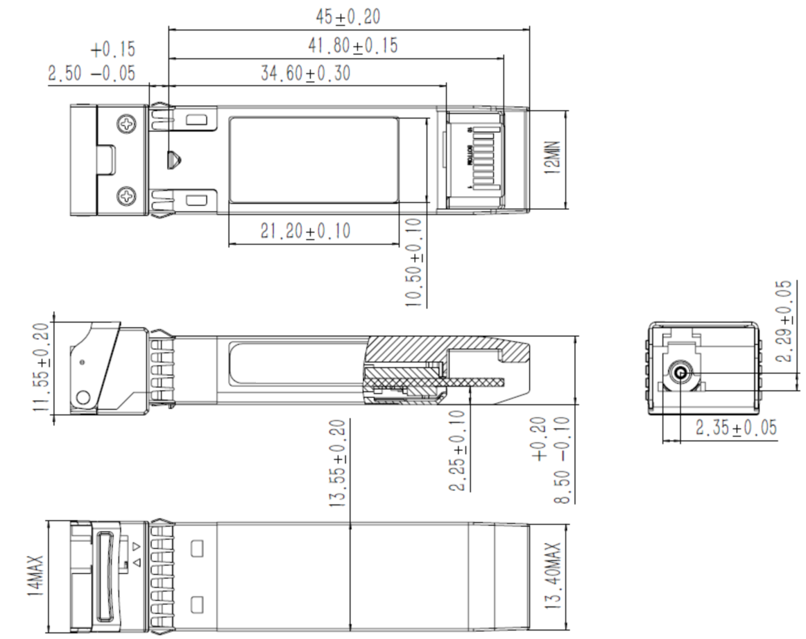 25Gbps SFP28 Bi Directional Transceiver40km